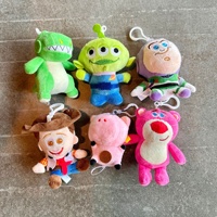 Gantungan Kunci Boneka Buzz Lightyear Woody Koleksi Figur Kartun dengan Isian Kapas, Boneka Astronot Cakar Mesin Penjepit