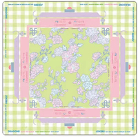 Tapis de mahjong personnalisé en néoprène rose, vert citron, pour Noël, avec motif peint à la main, idéal pour les fêtes de famille