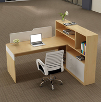 Bureau d'ordinateur moderne en bois durable de 1.2m et 1.4m, table de bureau droite une place à prix d'usine pour le personnel de l'immeuble de bureaux