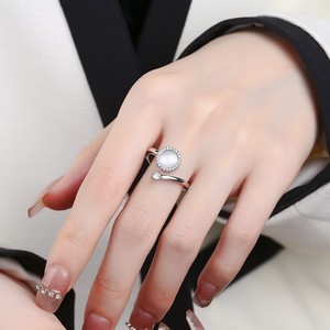 New Arrival Rotatable Cat Eye Stone Ring Gold Plated Round Diamond Opening Decompression Ring for Women Girls - Product Image 5