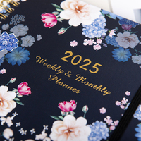 NOUVEAU 2026 Mini carnet de notes A5 SPIRAL en lin blanc à couverture rigide et faite à la main avec étoiles insérées pour filles françaises