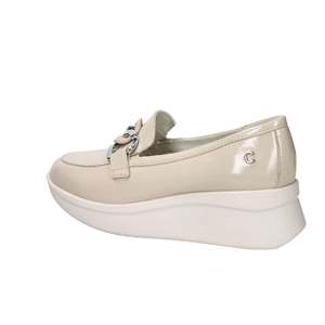 Mocassins en cuir beige pour femme Cinzia Soft, chaussures plates - Product Image 2