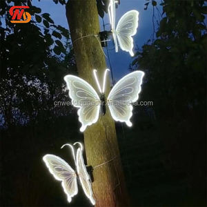 Lampada Dinamica da Giardino con Farfalla Acrilica Illuminata a LED, Ali Mobili, Luce Notturna Simulata per Esterni - Product Image 5