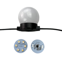 30 Pixels/set UCS2904 DC24V Adressable RGBW Pixel Module IP68 50mm Couvercle givré 40mm Base 1.8 W/Pixel(6LED) 18AWG Fil noir