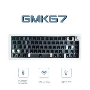 Kit de Teclado Mecánico Inalámbrico ZUOYA <span class=keywords><strong>GMK67</strong></span> de 3 Modos, Barebone con Perilla, Compatible con DIY, Intercambiable en Caliente, Retroiluminación RGB para Mac/PC/Win - Product Image 2