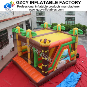 Château gonflable <span class=keywords><strong>de</strong></span> qualité commerciale pour fête tropicale sur la plage, colonnes <span class=keywords><strong>de</strong></span> palmiers, design <span class=keywords><strong>de</strong></span> <span class=keywords><strong>sable</strong></span> ondulé, matériau PVC pour enfants en plein air - Product Image 6