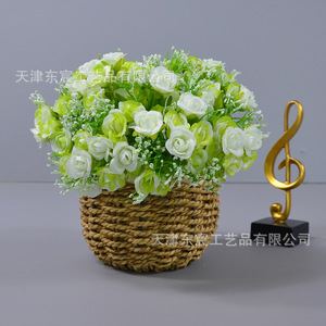 Bouquet de roses artificielles Dongchen Crafts, 21 têtes, fleurs en soie, arrangement décoratif pour la maison, les mariages et l'extérieur - Product Image 3