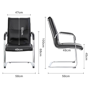 Factory Direct Ergonomic Office <strong>Chair</strong> with Arched Backrest Adjustable <strong>Rotating</strong> Faux Leather Swivel <strong>Chair</strong> Metal Foam Material - Product Image 5