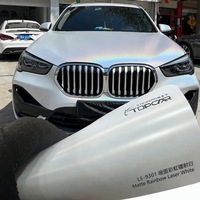 Film de protection de peinture auto-cicatrisant TOPCAR, film de voiture blanc laser arc-en-ciel mat changeant de couleur, 7,5 mil d'épaisseur, anti-rayures, anti-UV
