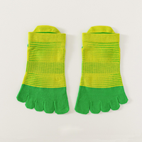 Chaussettes de sport respirantes en nylon à cinq doigts, à séchage rapide, avec empeigne en maille, antibactériennes et désodorisantes, disponibles en plusieurs couleurs
