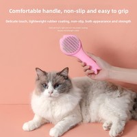 Brosse démêlante manuelle auto-nettoyante en forme de poisson, outil d'élimination des poils en un clic pour chats, chiens et toilettage des animaux de compagnie