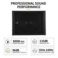 RAYHAYES KARA S18 Subwoofer passif professionnel portable en contreplaqué de bouleau écologique à double aimant néodyme, impédance 8 ohms, puissance 1000W