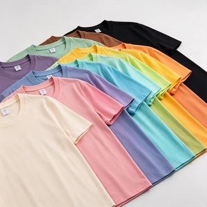 Camiseta de Manga Corta para Hombre, Cuello Redondo, Color Sólido, Varios Colores, Algodón Suave, Informal, Básica, para Uso Diario, Lisa, para Impresión Personalizada - Product Image 2
