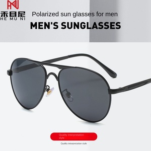 Lunettes de soleil polarisées en métal pour hommes, style européen et américain, pour la pêche et la conduite, verres en verre, modèle 8288 - Product Image 2