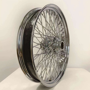 哈雷18英寸定制铝制摩托车轮辋全铬80辐条摩托车车轮 - Product Image 4