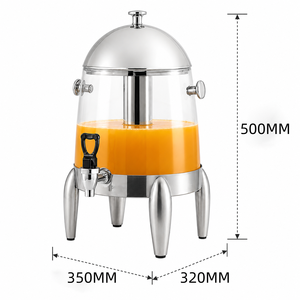 12L Stainless Steel Juice Dispenser Commercial Cold Drink Beverage Dispenser PC Water Juice Container With Ice Tube Buffet Hotel - Product Image 5