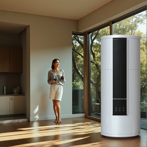Chauffe-eau thermodynamique monobloc intégré 100L, autoportant, avec contrôle Wi-Fi, boîtier en acier inoxydable, R290, haute efficacité - Product Image 3