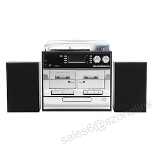 Hệ thống bàn xoay tất cả trong một với máy nghe nhạc CD kép và đài phát thanh AM/FM - Product Image 2