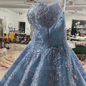 Vestidos de Quinceañera Azul Cielo Lsany241 con Apliques, Sin Mangas, Vestido de Princesa de Lujo para Carnaval, Vestido de Bola Jancember - Product Image 5