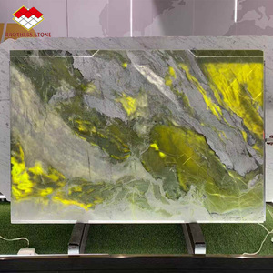 Dalle de marbre <span class=keywords><strong>vert</strong></span> jade poli de Connemara, Irlande, avec motif Bookmatch, pour comptoir de cuisine, crédence, table à manger, fond de télévision - Product Image 5