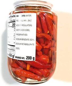 Chile rojo en escabeche en tarro de vidrio LOGO en tarro de vidrio DE FRUTAS enlatadas DE VIETNAM - Product Image 3