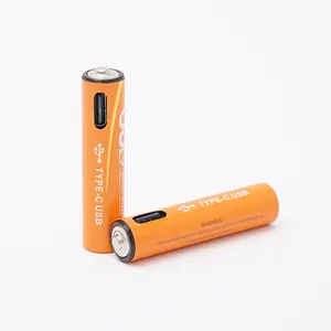 Quick Charge 1.5V 1.6V NCA 600 MWH Chargeable Batteries Nickel 1.5v Cell AAA USB Type C Battery