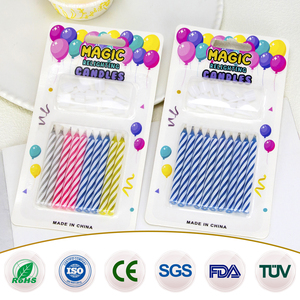 Bougies d'anniversaire spirales colorées magiques à réallumage automatique, bougies rigolotes à souffler et à réallumer, idéales pour le Nouvel An - Vente chaude directe usine - Product Image 2