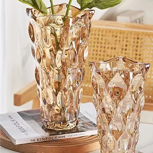 Оптовая продажа, прозрачная гидропонная ваза, декоративная маленькая ваза в скандинавском стиле, прозрачная стеклянная ваза для цветов, домашний декор