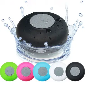 Mini haut-parleur BT portable sans fil étanche Subwoofer Silicone Sucker Washroom