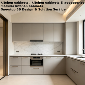 Juego de Muebles de Cocina Modernos de Lujo para Sala de Estar, Ecológicos, de Madera Contrachapada, con Cierre Suave y sin Manijas - Product Image 3