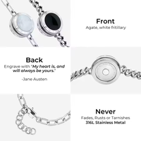 Prix d'usine chinois bracelet tactile soleil et lune bracelets tactiles vibrants couples inowl bracelets tactiles longue distance