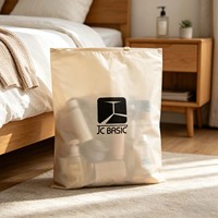 Sacs coulissants en plastique PE mat givré, écologiques, recyclables, colorés, pour vêtements, emballages de boutiques, sacs à fermeture éclair personnalisés