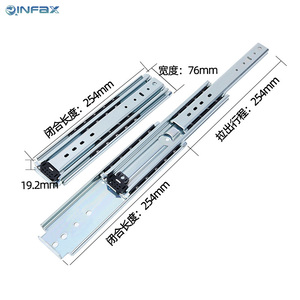 Glissières de tiroir à usage intensif Verrouillage des glissières à extension complète 76mm Glissière de tiroir à roulement à billes verrouillable et verrouillable - Product Image 4