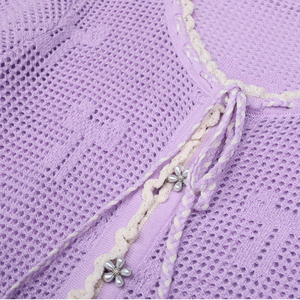 Robe pull pour femme, élégante, à manches longues, en tricot élastique, avec broderie et perles, de haute qualité, décontractée, pour l'été - Product Image 4