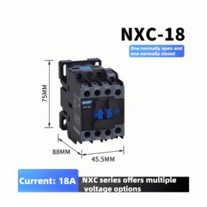 Chint NXC-18 AC Contactor <strong>220V</strong> 3p 24V Coil <strong>Electromagnetic</strong> Starting 18A Din Rail Mounting Industrial Automation Low Price - Product Image 2