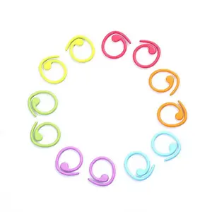 Großhandel Mixed Color Knitting Tool Gemalte Öffnung Mark Counter Ring Locking Stitch Marker