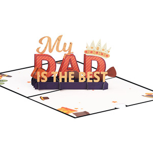 Biglietto d'Auguri 3D Pop-up Creativo per la Festa del Papà, Carta Regalo con Benedizione per la Festa del Papà, Regalo per Papà con Busta - Product Image 3