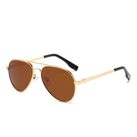 Nouveautés Lunettes de soleil pour hommes Verres dégradés Monture en métal tendance Lunettes polarisées UV400