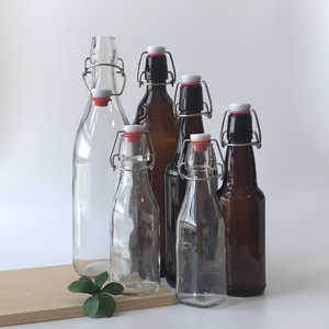 Bouteille en verre de 1 L (32 oz) de style français <span class=keywords><strong>Le</strong></span> <span class=keywords><strong>Parfait</strong></span> pour la conservation, avec bouchon à vis en métal de 48 mm, pour eau, kombucha, kéfir, jus - Product Image 6