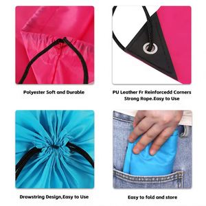 Cheap Price Customized Polyester <b>Drawstring</b> Bag Gym Draw String Bags Sport Soft <b>Backpack</b> - Product Image 2