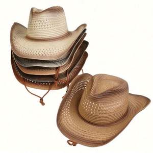 Sombreros de Vaquero Vintage Ecológicos al por Mayor, de Poliéster, para Deportes al Aire Libre, Protección Solar, Plegables y con Visera Invertida - Product Image 1