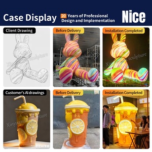 Installation d'art mascotte sur mesure en PRV avec modélisation <span class=keywords><strong>3D</strong></span> gratuite, statue de personnage en fibre de verre pour projet professionnel sur site commercial - Product Image 5
