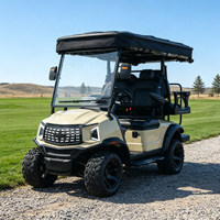 Voiturette de golf électrique 72V au lithium 4 places avec couleur de carrosserie personnalisable et rangement supplémentaire pour les trajets en banlieue