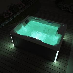 Nouvelle baignoire spa multifonctionnelle en acrylique pour 3 adultes, bain à remous pour l'extérieur, la maison, l'hôtel - Product Image 3