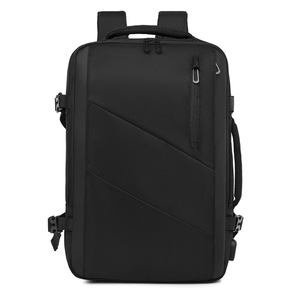 Feisha Men's <b>Laptop</b> <b>Backpack</b> 14 Inches Expandable Business Travel Solid Color Gray And Black Spring 2024 - Product Image 5