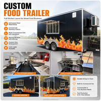 Camion de restauration mobile commercial de 13 pieds pour hot-dogs, snacks, frites, cuisine rapide, entièrement équipé en acier inoxydable