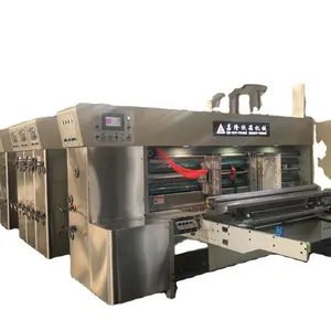 cardboard box full automatic 2 colour flexo printing slotter rotary die cutting packaging machine for sale