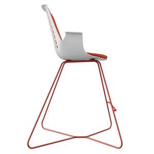 Muebles de entrenamiento Silla de <span class=keywords><strong>Bar</strong></span> de oficina ergonómica de malla moderna Silla de Taburete de <span class=keywords><strong>Bar</strong></span> alto de metal - Product Image 2