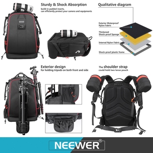 <span class=keywords><strong>Neewer</strong></span> Pro étui pour appareil photo étanche antichoc réglable rembourré sac à dos pour appareil photo avec serrure à combinaison antivol pour DSLR DJI - Product Image 6