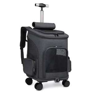 2025 vente chaude luxe harnais pour animaux de compagnie sac à dos chien/chat maille matériel Ventilation conception rétractable fermeture à glissière chariot pour animaux de compagnie - Product Image 6